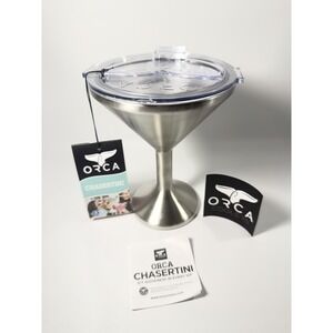 ORCA Tini 13oz Insulated Stainless Martini Glass w/ Lid - New